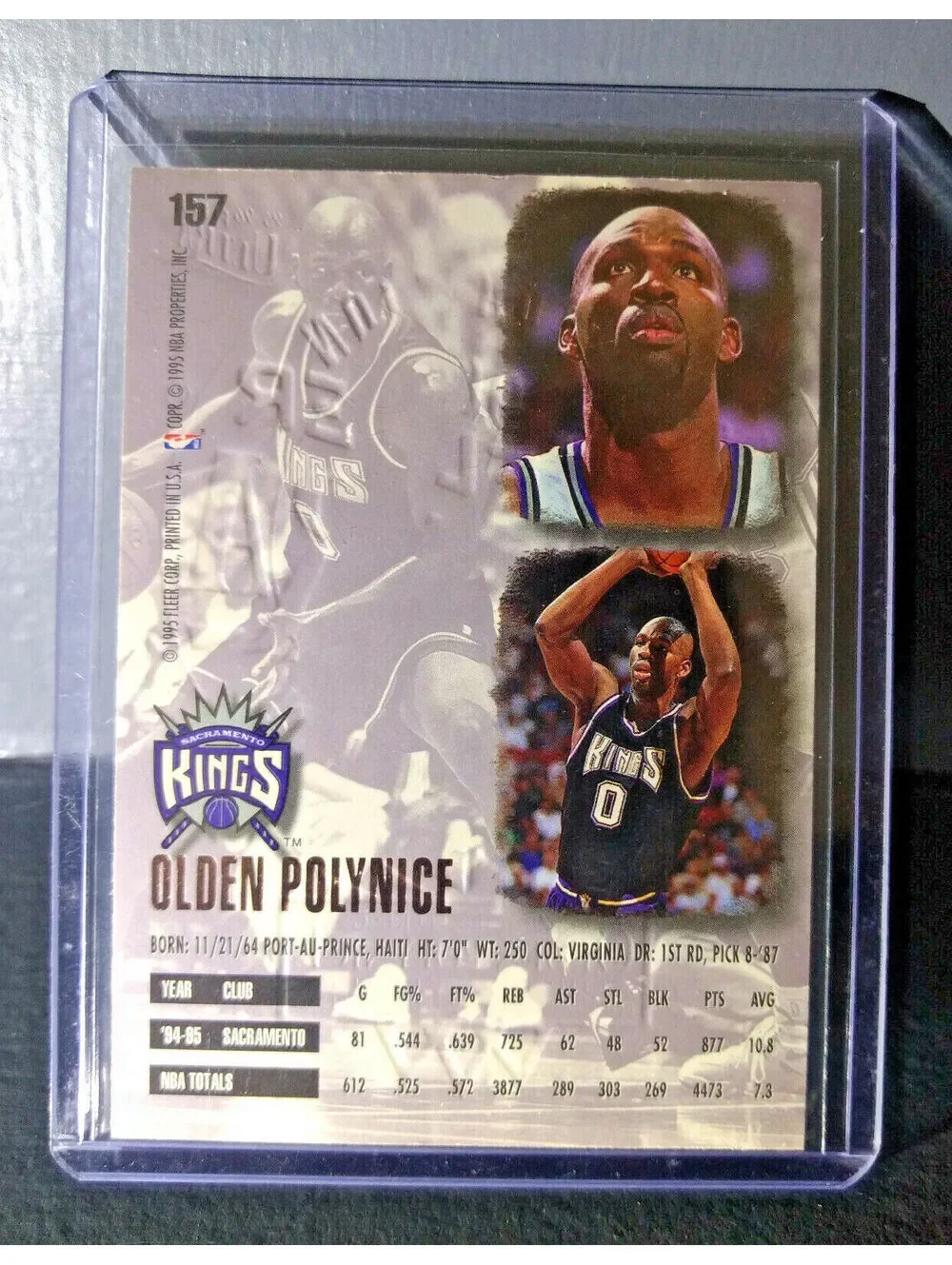 1995-96 Olden Polynice Fleer Ultra Gold Medallion #157 Basketball Card